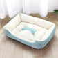 Large Dog Bed Warm Square Nest | Plush Pet Kennel Puppy Basket Cushion