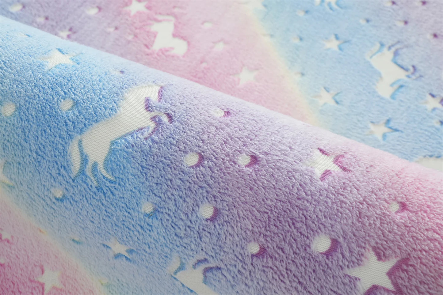 Glow in the Dark Stars Rug | Luminous Non-Slip Kids Room Bedroom Mat