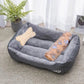 Large Dog Bed Warm Square Nest | Plush Pet Kennel Puppy Basket Cushion