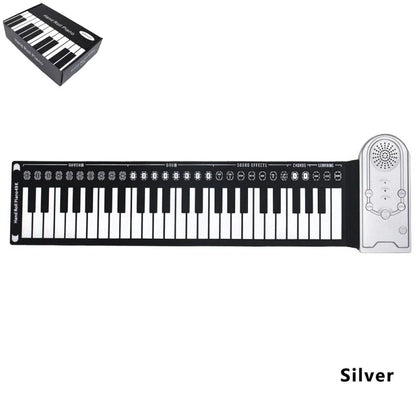 49-Key Roll Up Silicone Piano | Portable Foldable Keyboard for Kids