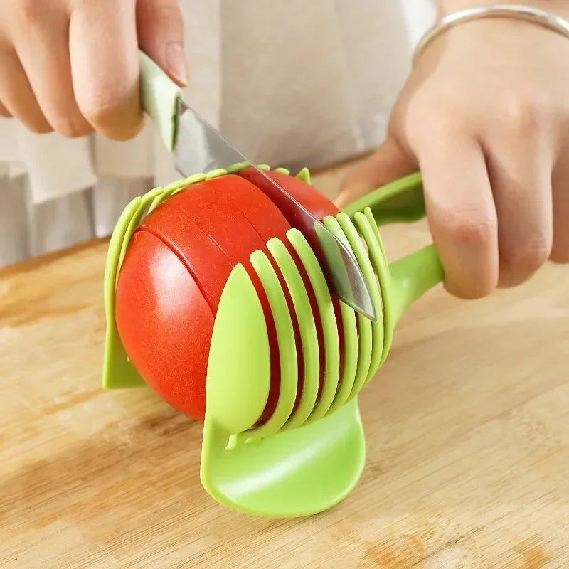 Handheld Slicing Tongs | Tomato, Lemon & Onion Kitchen Slicer Guide