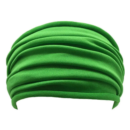 Nonslip Elastic Yoga Headband - Wide Navy Sports Hairband