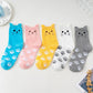 5 Pairs Women's Cat Socks - Cute Animal Cartoon Cotton Art