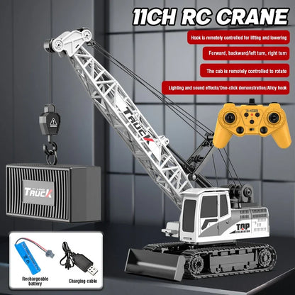15CH RC Spray Crane Truck | Alloy Metal Remote Control Engineering Toy