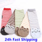 5 Pairs Women's Cat Socks - Cute Animal Cartoon Cotton Art