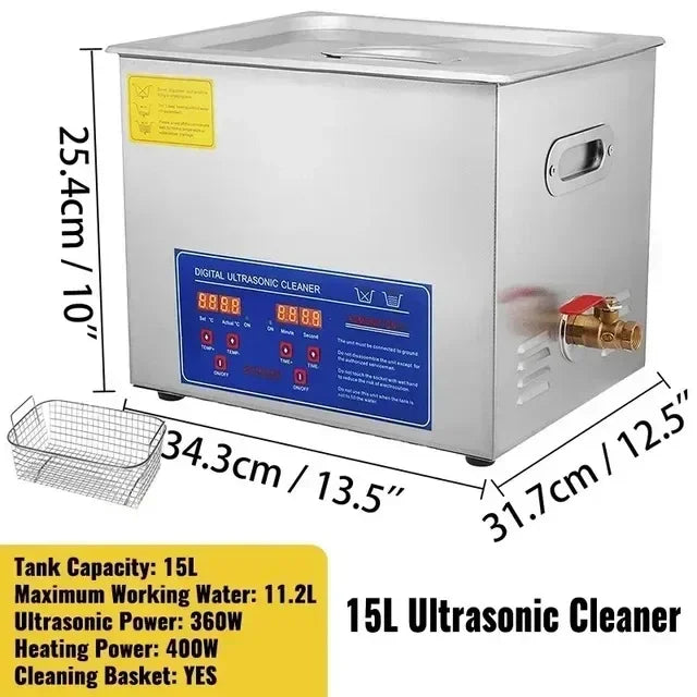 Industrial Ultrasonic Cleaner - 22L 30L Heated Digital Bath