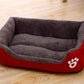 Large Dog Bed Warm Square Nest | Plush Pet Kennel Puppy Basket Cushion