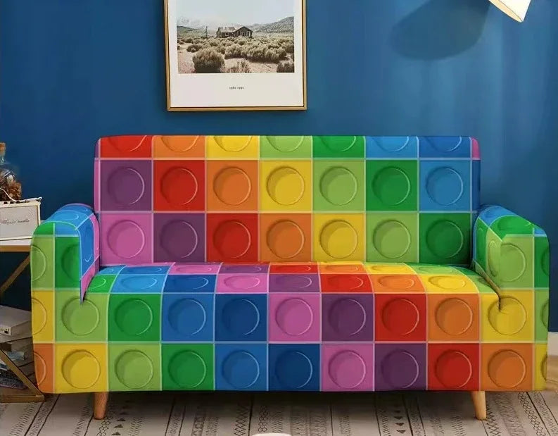 3D Elastic Sofa Covers - Stretch Spandex Couch Slipcover Set