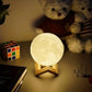3D Moon Lamp Night Light - Galaxy Bedroom Decor Wooden Stand