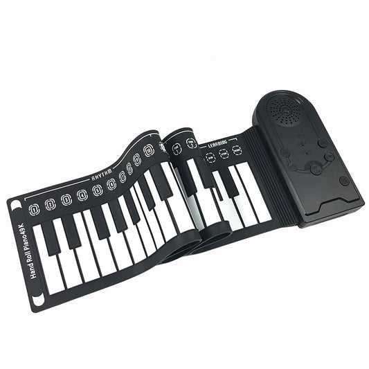 49-Key Roll Up Silicone Piano | Portable Foldable Keyboard for Kids