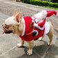 Funny Santa Rider Dog Costume - Christmas Pet Coat Jacket