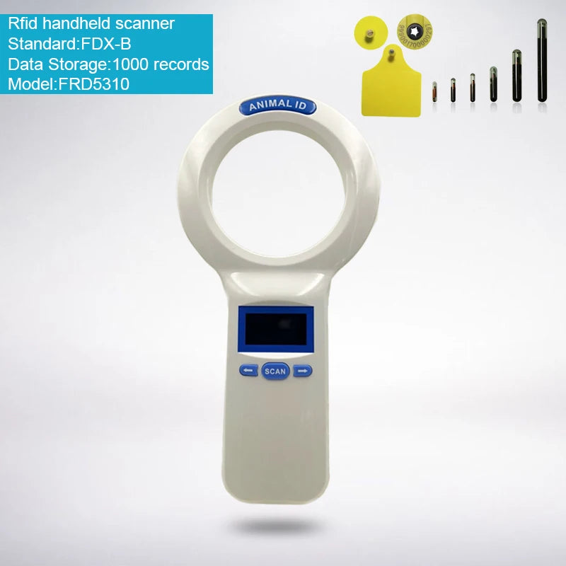 Pet Microchip Scanner | Handheld 134.2kHz RFID Reader for Dog & Cat ID