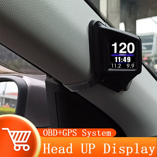 OBD2 + GPS Head Up Display | Digital Car Speedometer & Safety Gauge