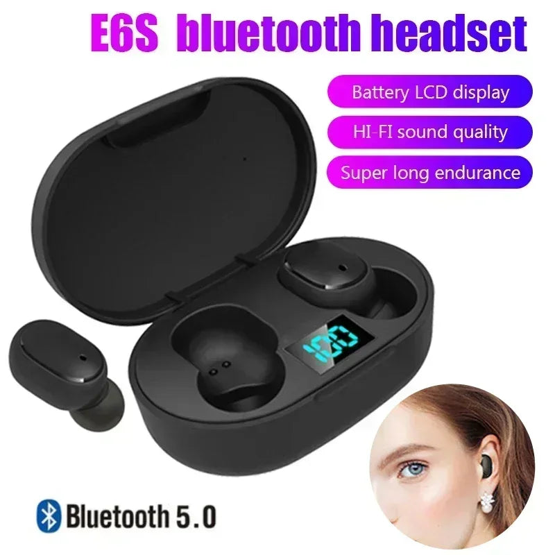E6S Wireless Bluetooth Earphones | Noise Cancelling TWS Sport Buds ID