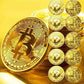 50/100PCS Bitcoin Commemorative Gold Coin Set - Physical Gift