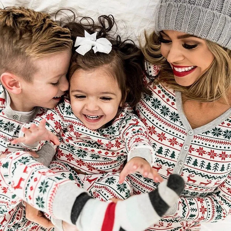 Family Matching Christmas PJs | Reindeer & Tartan Xmas Pyjama Set