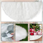 White Christmas Tree Skirt - 120cm Plush Faux Fur Tree Mat
