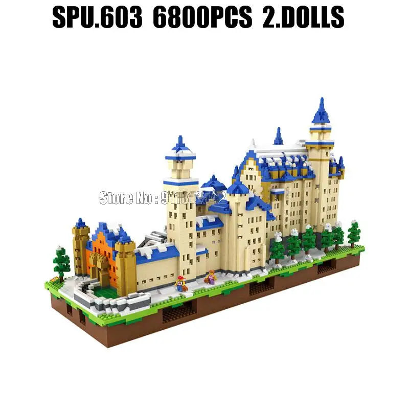 6800-Piece Germany Neuschwanstein Castle Model - Diamond Blocks