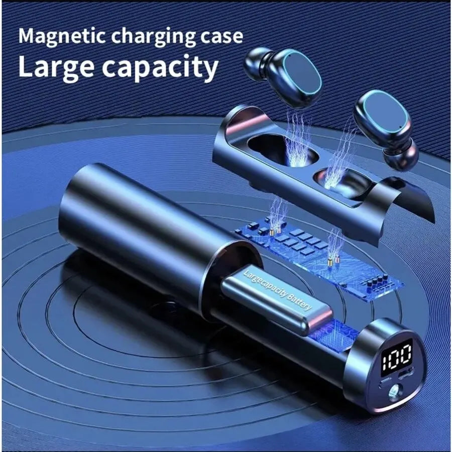 N21 Wireless Earphones | Stereo Bass Earbuds LED Digital Display Set ID