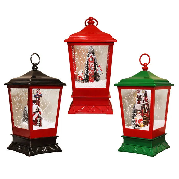 40cm Musical Christmas Snow Lantern - Street Light Ornament