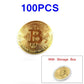 50/100PCS Bitcoin Commemorative Gold Coin Set - Physical Gift