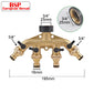 Heavy-Duty 4-Way Brass Garden Hose Splitter - 3/4" Tap Diverter