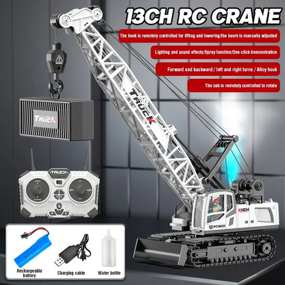 15CH RC Spray Crane Truck | Alloy Metal Remote Control Engineering Toy