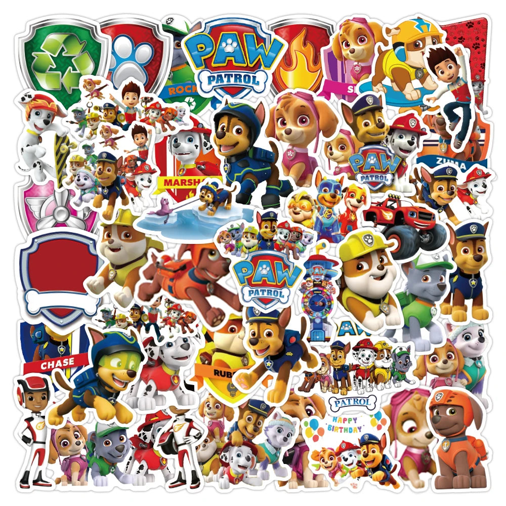 50PCS Cartoon Dog Stickers | Waterproof PVC DIY Toy Decoration Decals