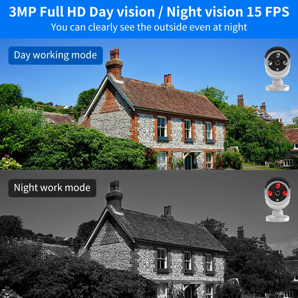 10CH Wireless WiFi CCTV Security System - 5MP HD Night Vision