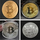Physical Bitcoin Coin - Gold Plated BTC Commemorative Token