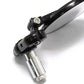 Universal 22mm Round Bar End Mirrors - Foldable Black Aluminum