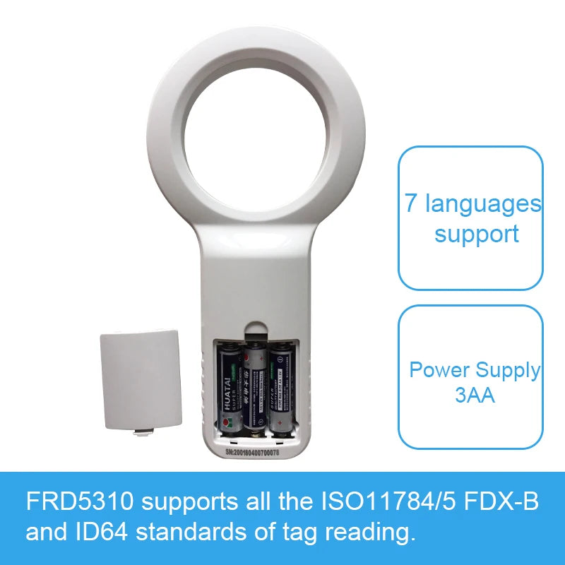 Pet Microchip Scanner | Handheld 134.2kHz RFID Reader for Dog & Cat ID