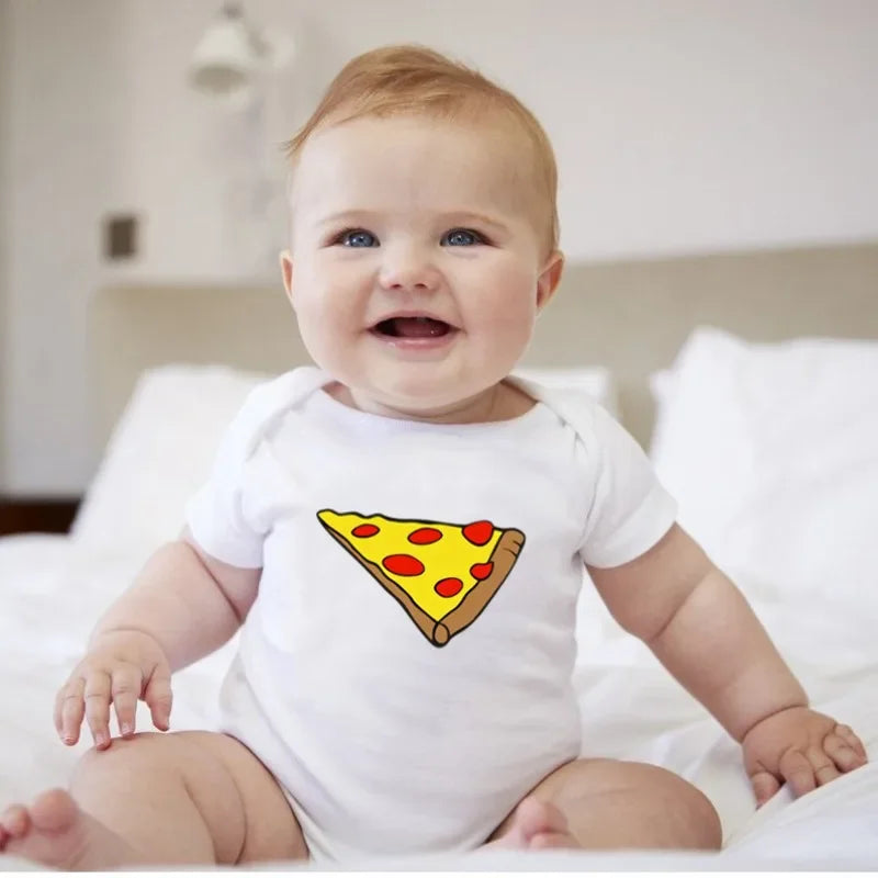Family Matching Pizza T-Shirts | Funny Dad Mum Kids & Baby Bodysuit Set