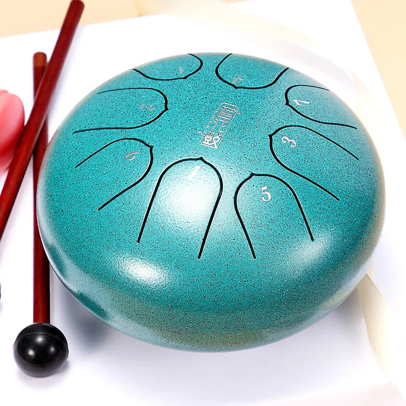 6" Steel Tongue Drum | 8 Note Ethereal Meditation & Yoga Hand Drum
