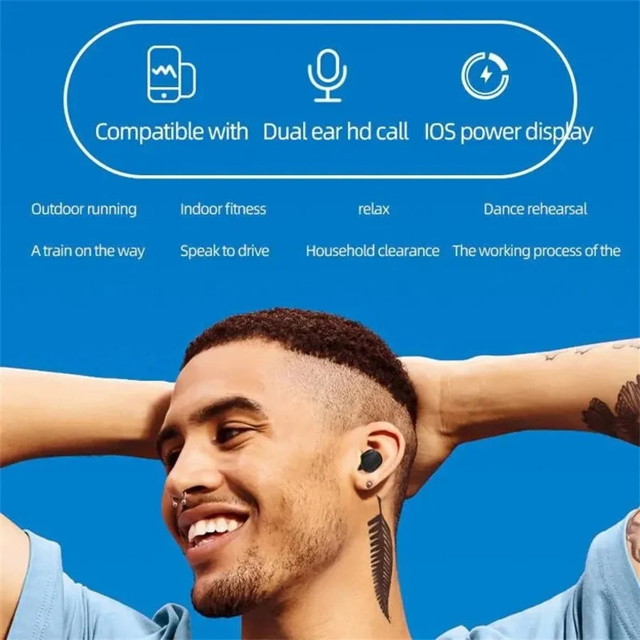 Wireless Sport Earphones - Bluetooth Headphones LED Display