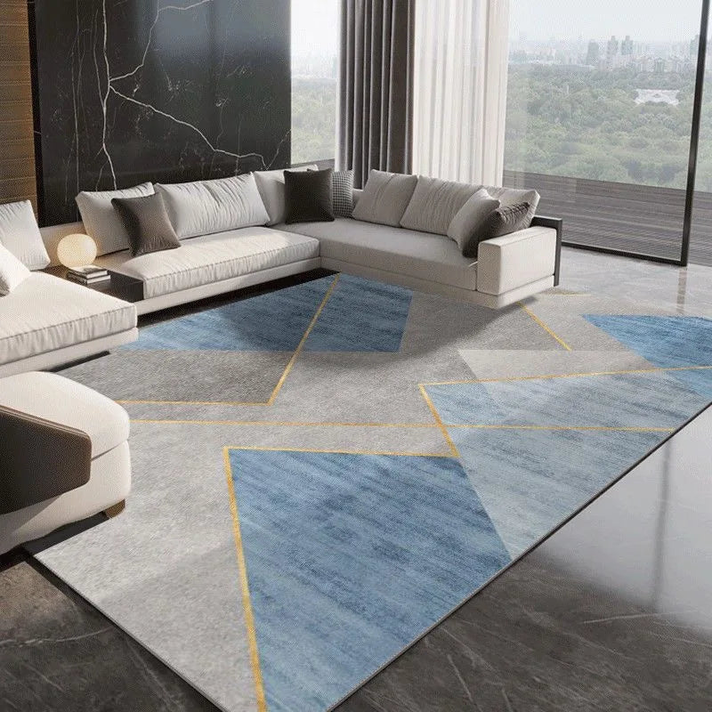 Large Grey Nordic Style Carpet | Deluxe Lounge Rug & Bedroom Floor Mat