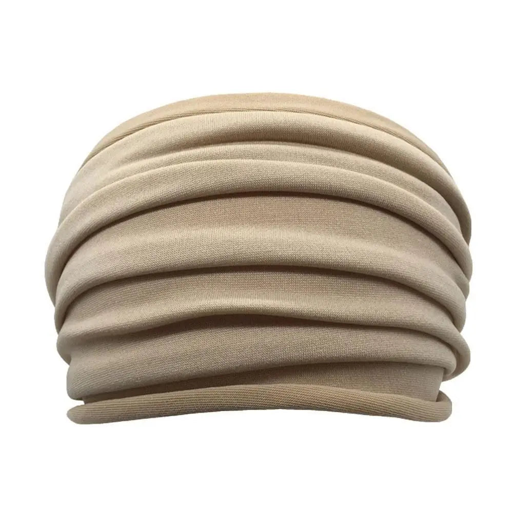 Nonslip Elastic Yoga Headband - Wide Navy Sports Hairband