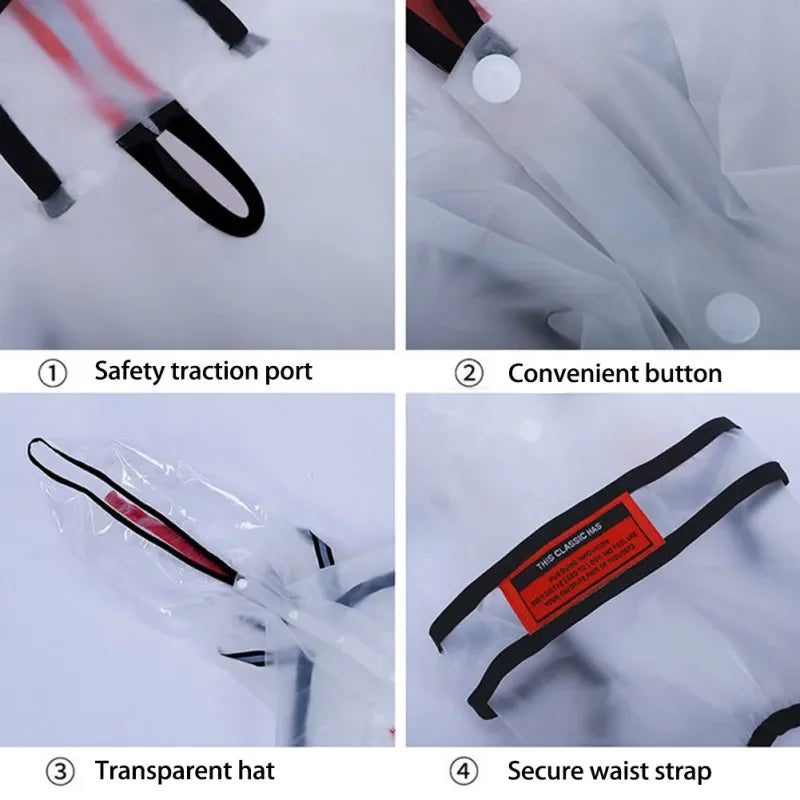 Transparent Dog Raincoat Jumpsuit - Full Body Waterproof Jacket