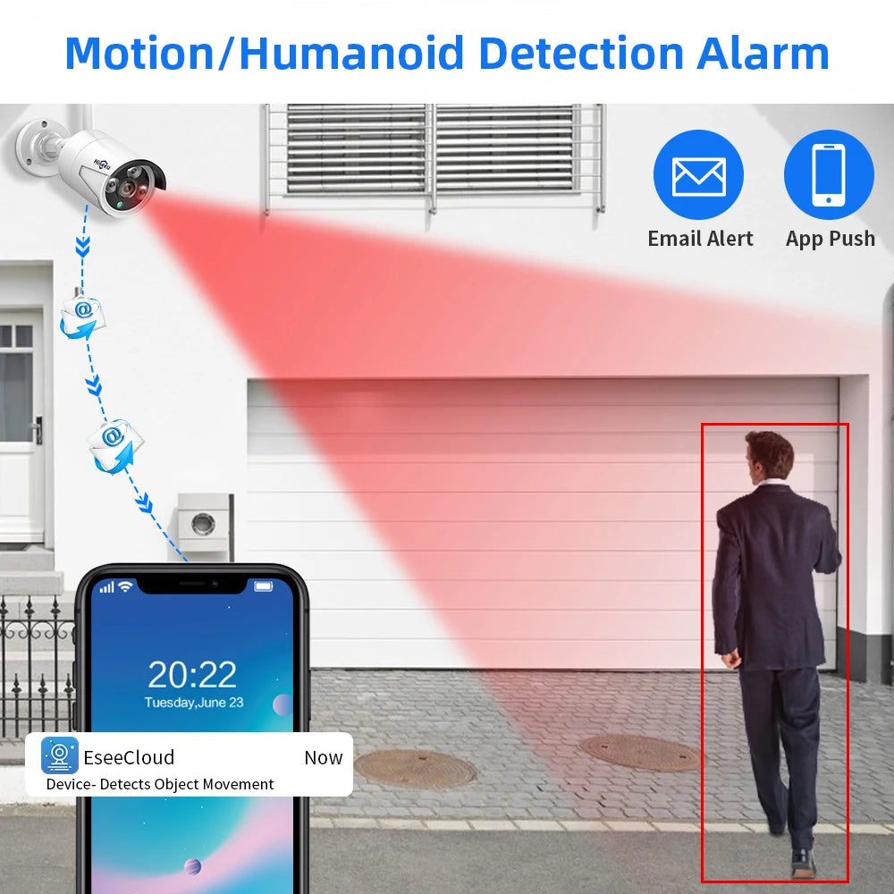 10CH Wireless WiFi CCTV Security System - 5MP HD Night Vision