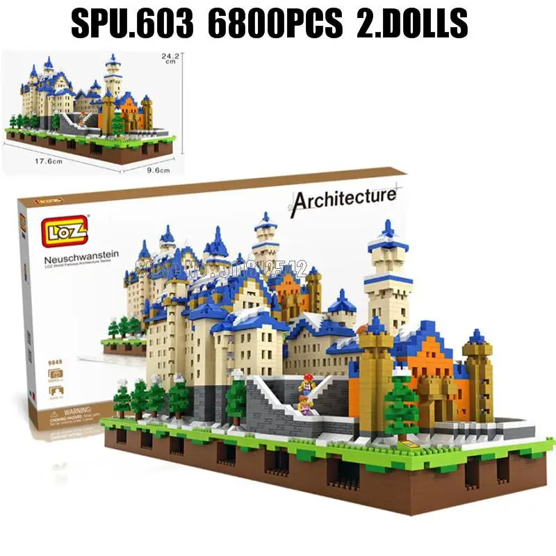 6800-Piece Germany Neuschwanstein Castle Model - Diamond Blocks