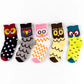 5 Pairs Women's Cat Socks - Cute Animal Cartoon Cotton Art