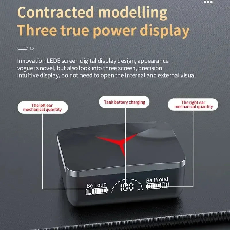 M90 TWS Wireless Earphones | Bluetooth 5.3 Sliding Case Gaming Buds ID