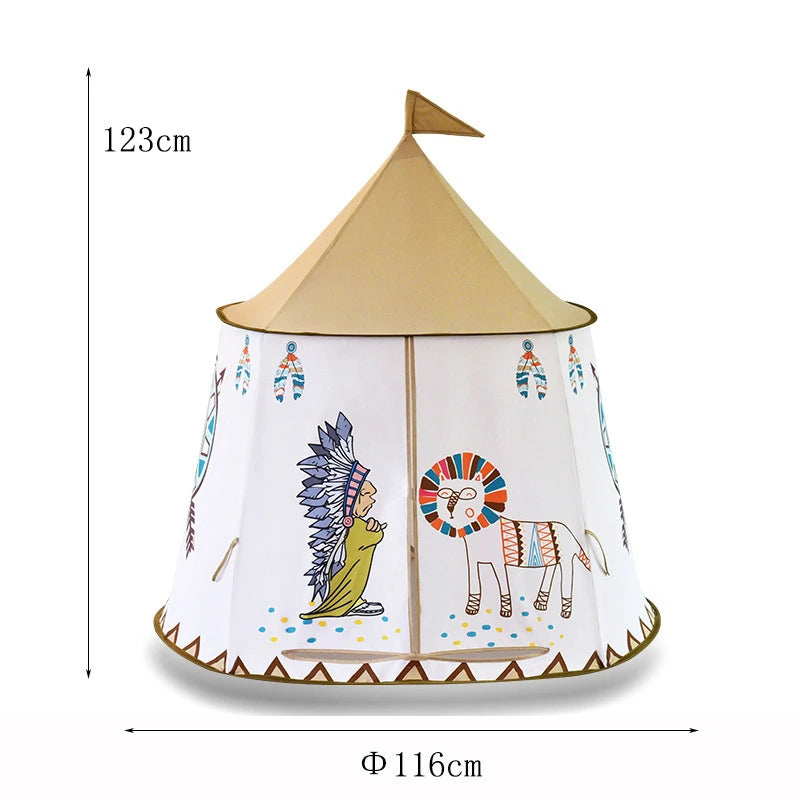 Kids Play House Tent | Foldable Indoor & Outdoor Hexagonal Game Castle