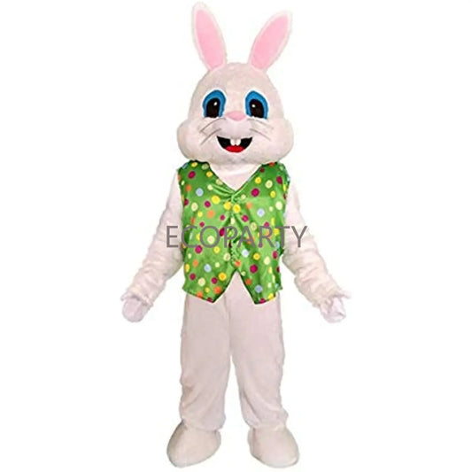 Plush Easter Bunny Costume | Adult Rabbit Mascot Party Outfit & Head