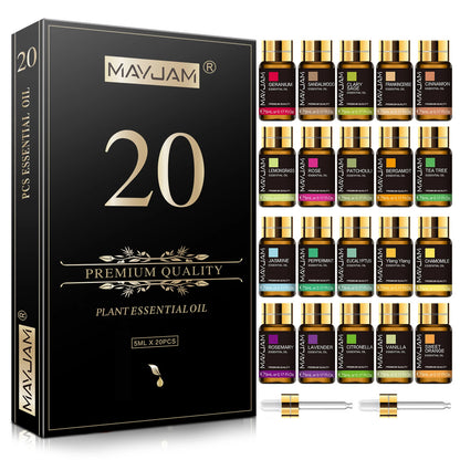 20 Bottles Essential Oils Set | Aromatherapy Fragrance Kit for Diffuser