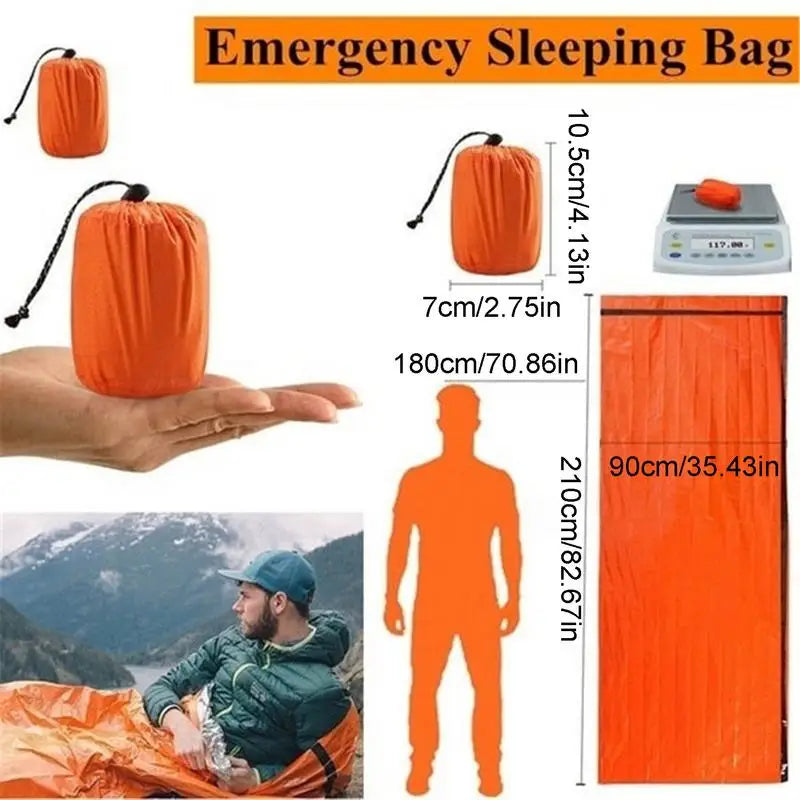 Survival Sleeping Bag - Thermal Waterproof Emergency Bivvy