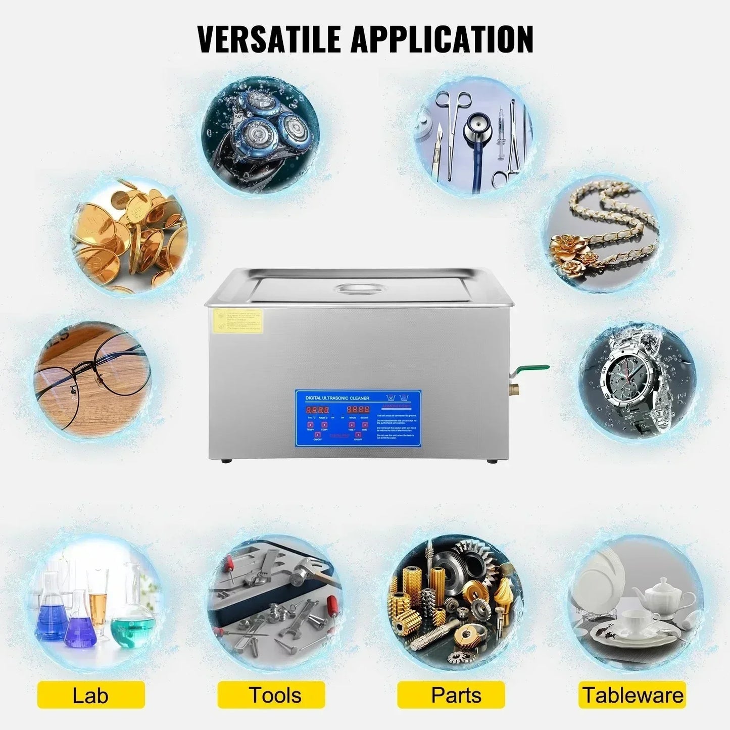 Industrial Ultrasonic Cleaner - 22L 30L Heated Digital Bath