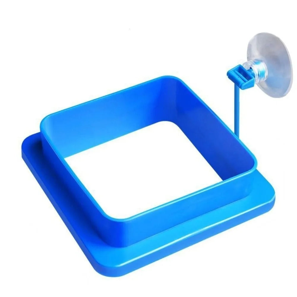 Floating Aquarium Feeding Ring Set - 2pc Square & Circle Trays