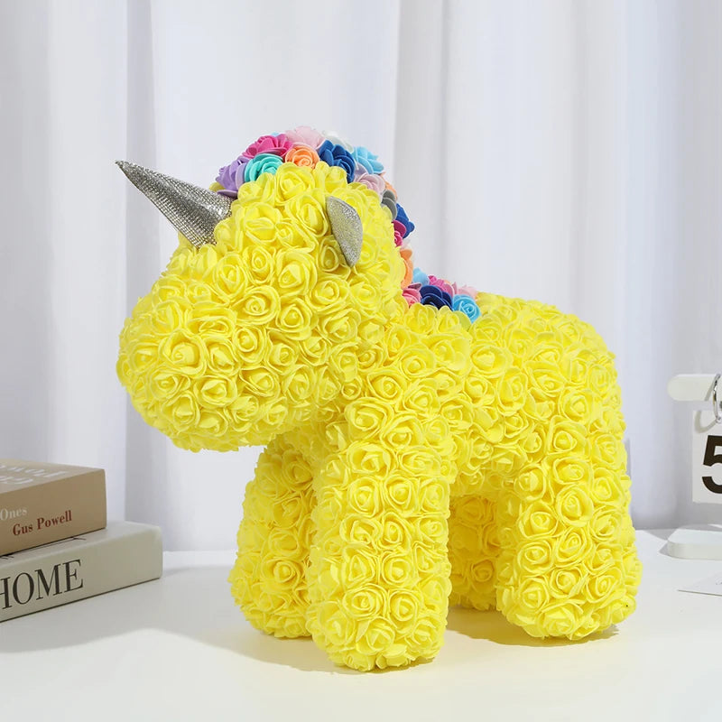 25cm Rose Unicorn PE Flower Gift | Valentines Day Magic Decor for Her