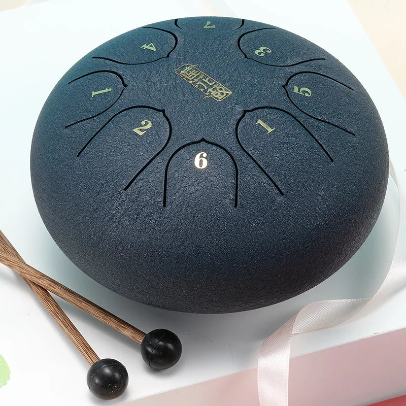 6" Steel Tongue Drum | 8 Note Ethereal Meditation & Yoga Hand Drum
